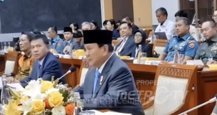 Rapat Terakhir Bersama Komisi I DPR RI, Prabowo Pamit dan Mohon Maaf